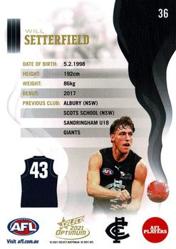 2021 Select Optimum #36 Will Setterfield Back